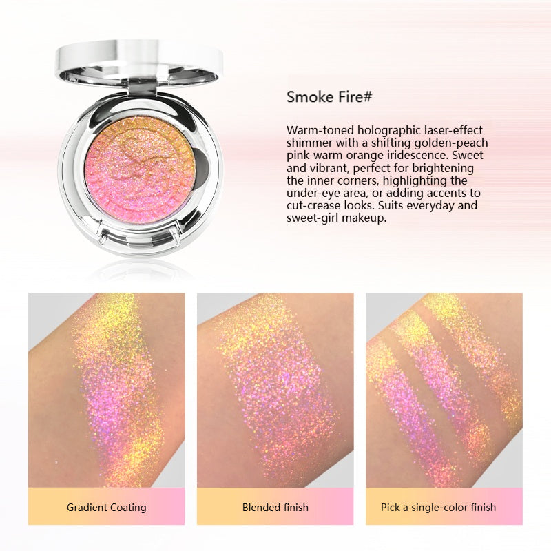 SheenEffect Holographic Gradient Eyeshadow & Highlighter, Intense Glitter Pearl