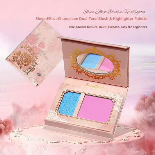SheenEffect Chameleon Two color Blush Highlighter Contouring Three in One Daily Light Makeup Atmosphere Brightening Modification
