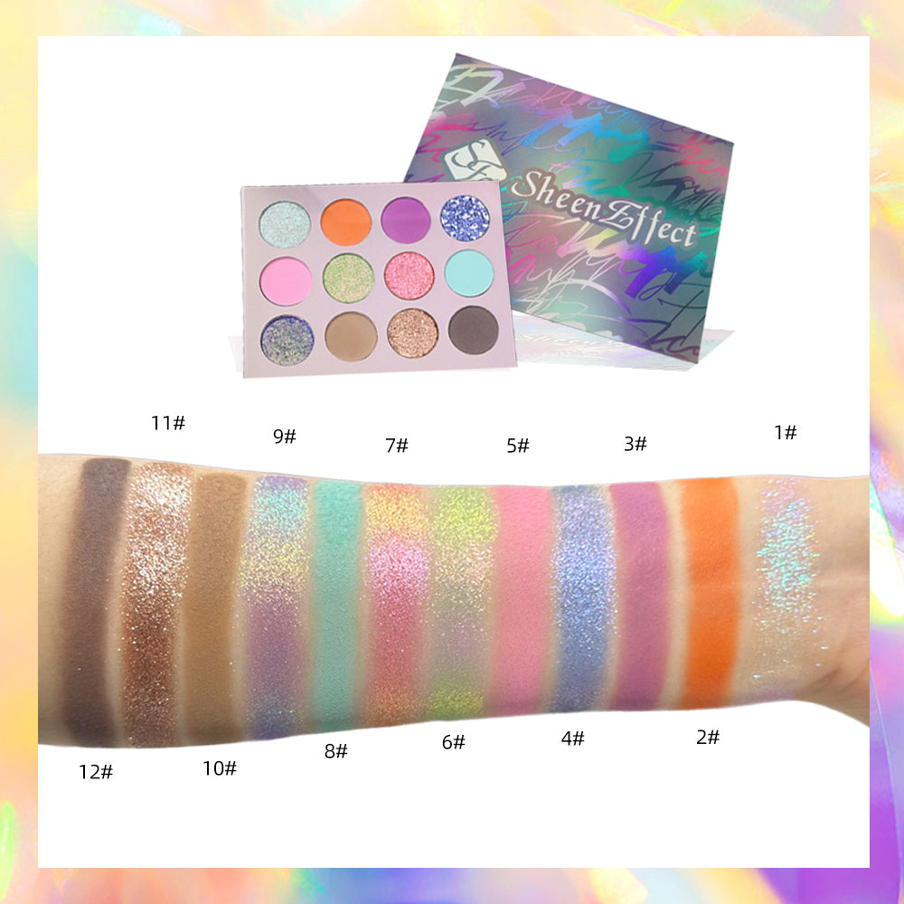 Тени для век Sunfeld Optical Chameleon Monochrome Highlight Novice Daily Light Makeup Universal White Summer Mome Tea