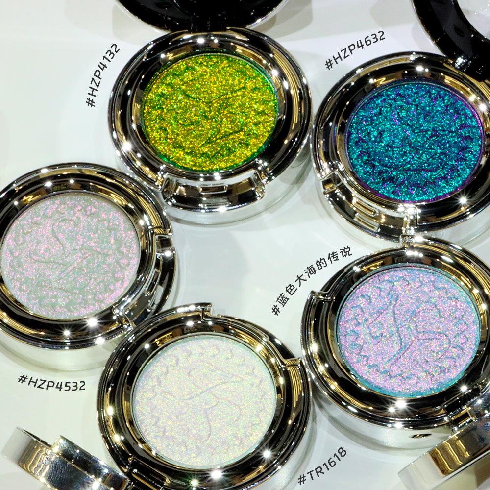 Sheen Effect Chameleon Monochrome Eyeshadow with Refined Shimmer and Glitter for Daily Natural Makeup