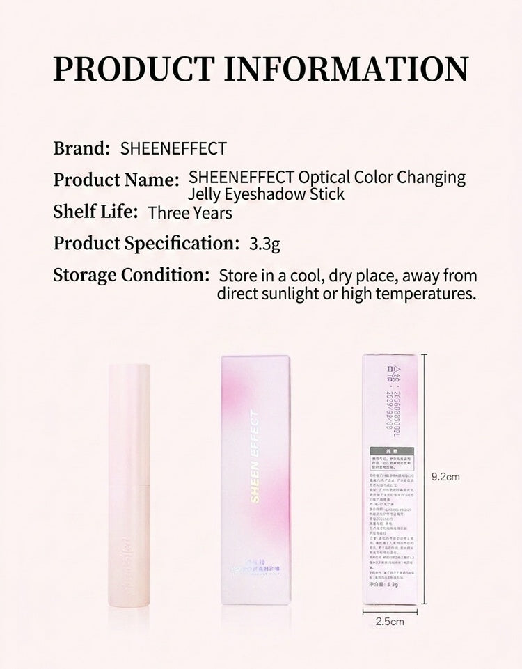 SheenEffect Color-Changing Eyeshadow Stick / Eyeshadow Pen Multi-purpose (can be used as highlighter and lip gloss)