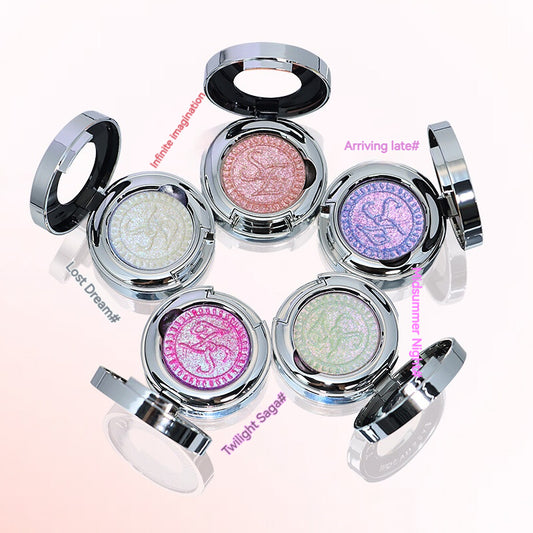 New Color SheenEffect Chasing Light Series Chameleon Eyeshadow Explosive Glitter Pearlescent Highlighter for Beginners Daily Light Makeup