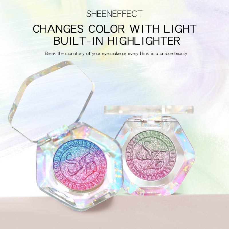 [Heavyweight New Product] Sheen Effect Chameleon Eyeshadow Palette, Single-Color Eyeshadow, 2-in-1 Blush & Highlighter
