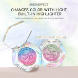 [Heavyweight New Product] Sheen Effect Chameleon Eyeshadow Palette, Single-Color Eyeshadow, 2-in-1 Blush & Highlighter