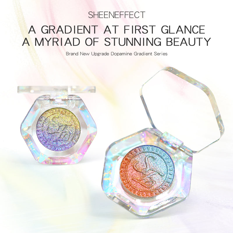 [Heavyweight New Product] Sheen Effect Chameleon Eyeshadow Palette, Single-Color Eyeshadow, 2-in-1 Blush & Highlighter