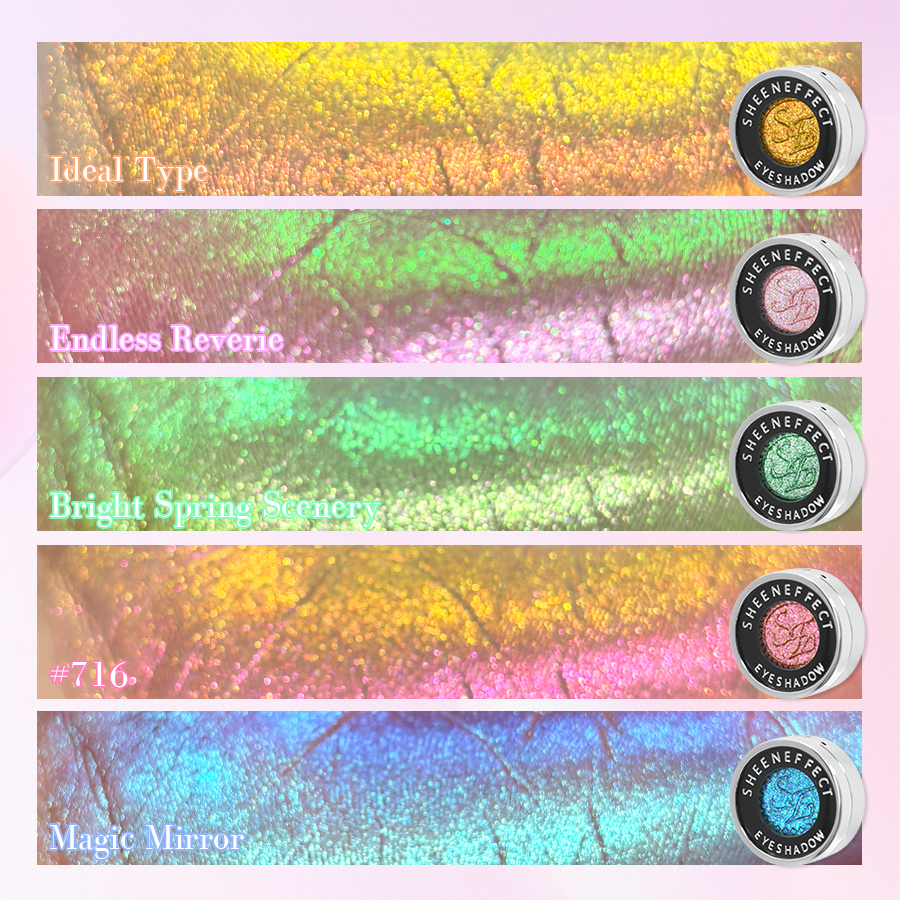 Sheen Effect Luxury Eyeshadow Palette - Fantasy Color Series Professional Cosmetics: Eyeshadow & Highlighter