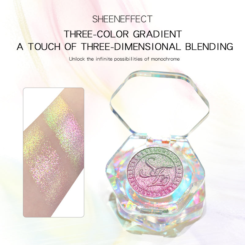 [Heavyweight New Product] Sheen Effect Chameleon Eyeshadow Palette, Single-Color Eyeshadow, 2-in-1 Blush & Highlighter