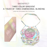 [Heavyweight New Product] Sheen Effect Chameleon Eyeshadow Palette, Single-Color Eyeshadow, 2-in-1 Blush & Highlighter