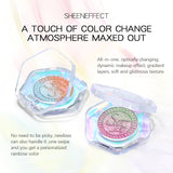 [Heavyweight New Product] Sheen Effect Chameleon Eyeshadow Palette, Single-Color Eyeshadow, 2-in-1 Blush & Highlighter