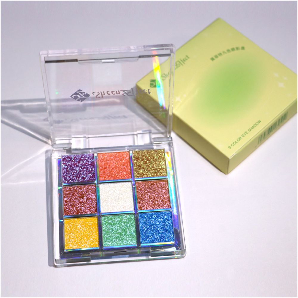 Sunfeld Ice Chameleon Jiugongge eye shadow Plate Flash Color Sequins Daily Light Makeup Fine Super Flash Color Makeup image 3