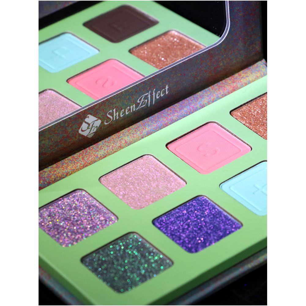 Sunfeld chameleon eight color eye shadow plate explodes shiny film sense of daily atmosphere play makeup eye makeup limit daily light makeup image 3