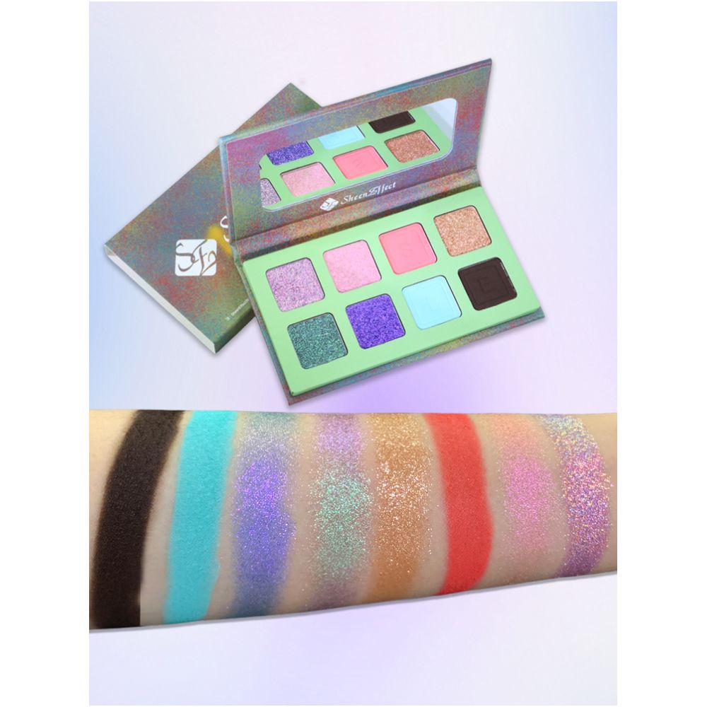 Sunfeld chameleon eight color eye shadow plate explodes shiny film sense of daily atmosphere play makeup eye makeup limit daily light makeup image 4