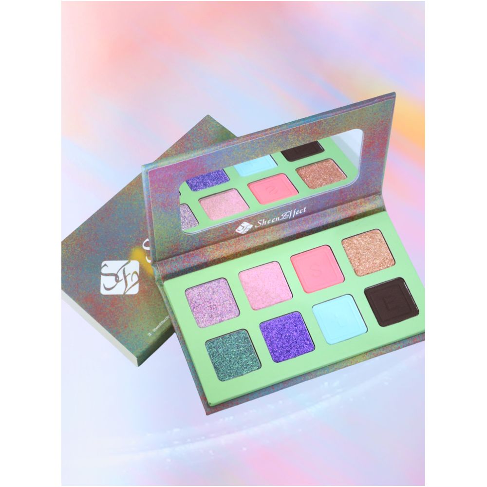 Sunfeld chameleon eight color eye shadow plate explodes shiny film sense of daily atmosphere play makeup eye makeup limit daily light makeup image 7