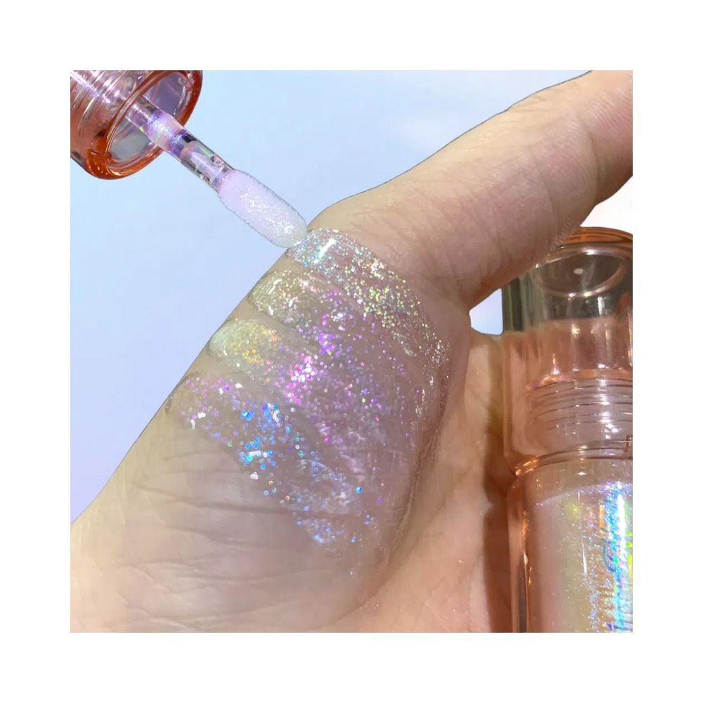 Xunfete Chameleon Dream Series Lip Gloss with Fine Glitter and High Brightness Mirror like Texture Transparent and Moisturizing Sparkling and Explosive Color Changing Effect image 4