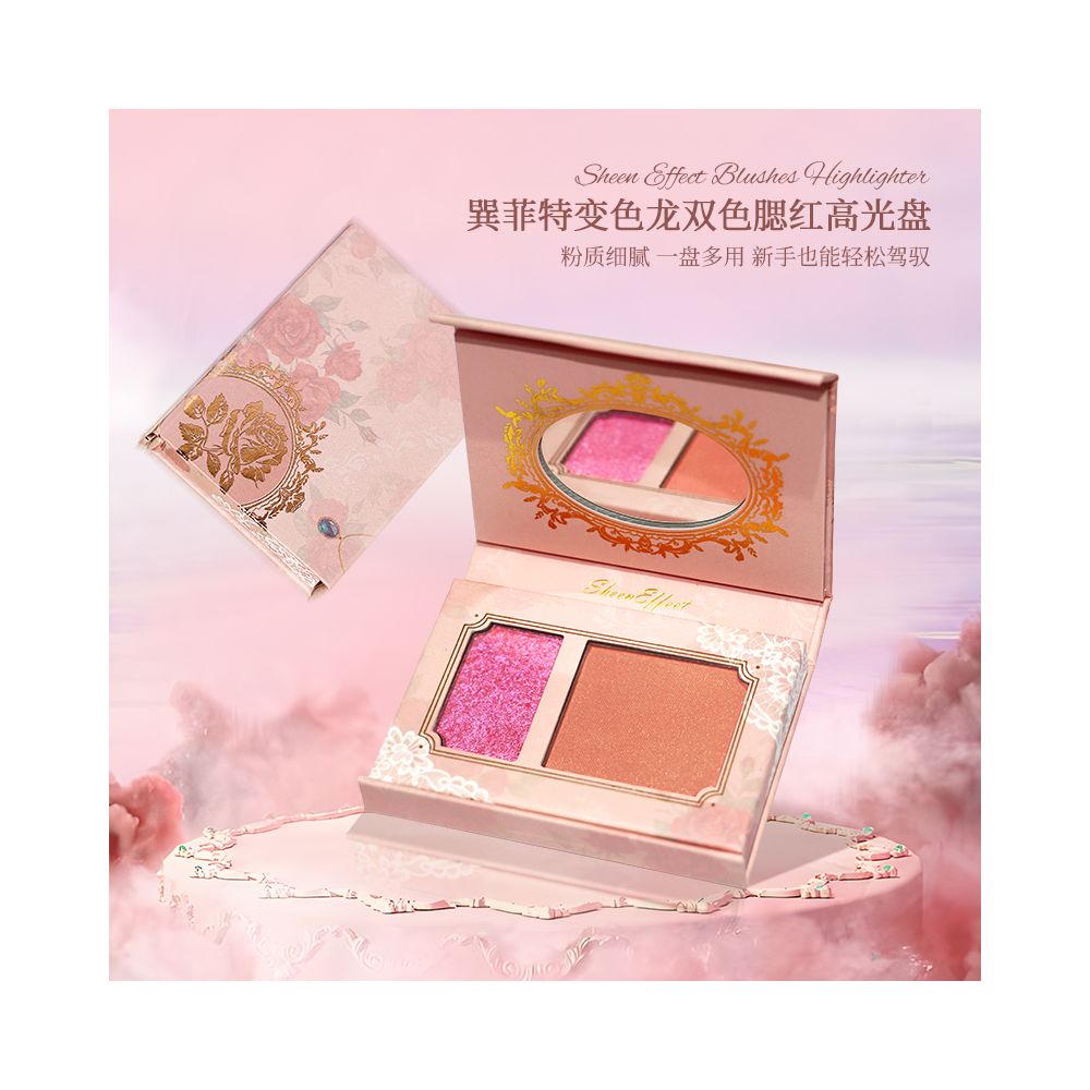 Sunfit Chameleon Two color Blush Highlighter Contouring Three in One Daily Light Makeup Atmosphere Brightening Modification image 1