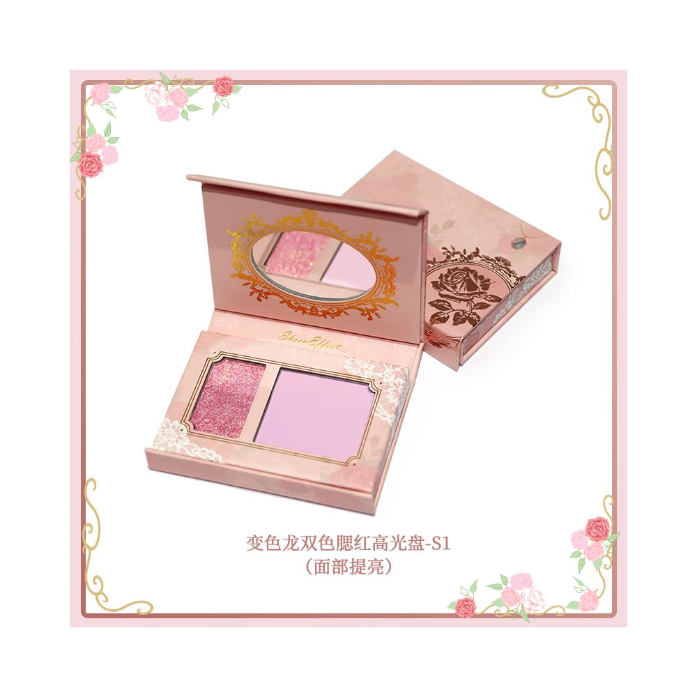 Sunfit Chameleon Two color Blush Highlighter Contouring Three in One Daily Light Makeup Atmosphere Brightening Modification image 6