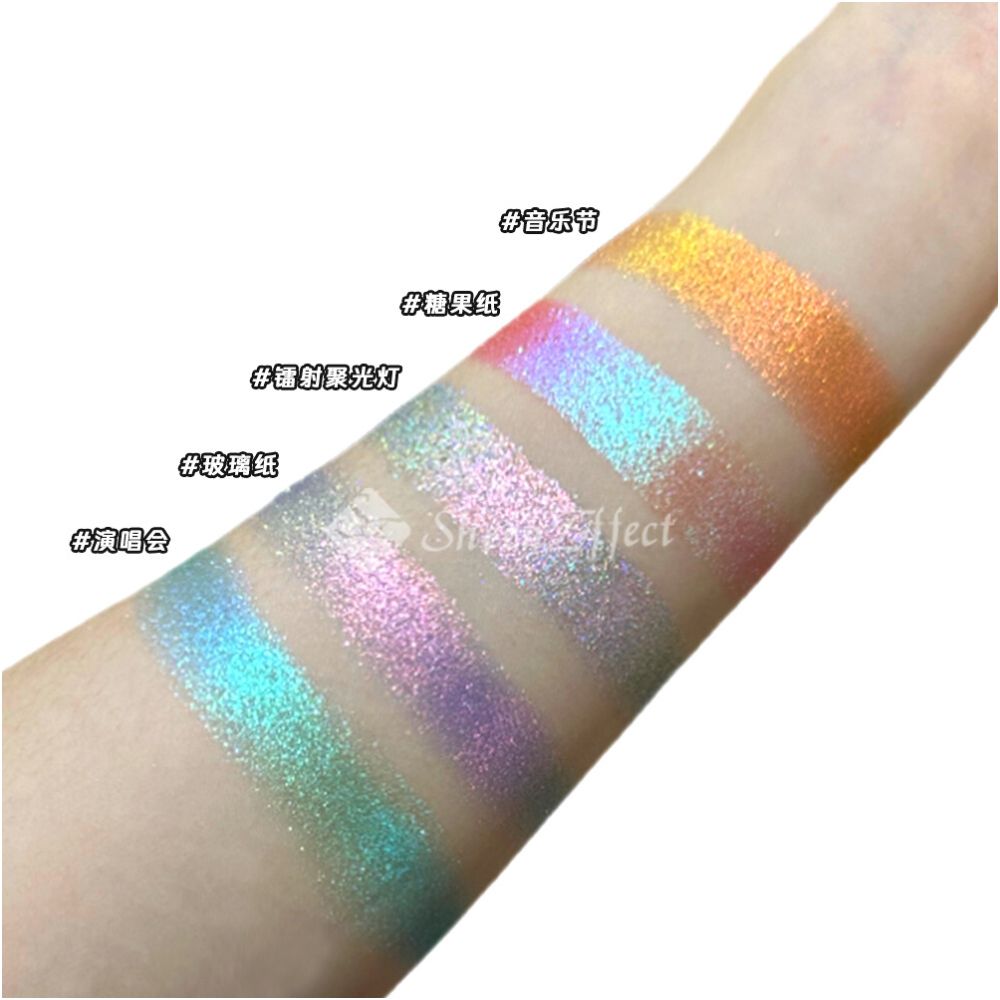 Sunfeld Candy Series Optical Chameleon Monochrome eye shadow Bright Colorful Pearlescent Daily Light Makeup Exquisite image 4