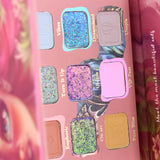 SheenEffect × Nicole Collaboration 9-Color Travel Eyeshadow Palette — Featuring Metallic Sparkle & Matte Finishes for Multi-Purpose Use (Eye Shadow, Contour & Base)