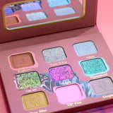SheenEffect × Nicole Collaboration 9-Color Travel Eyeshadow Palette — Featuring Metallic Sparkle & Matte Finishes for Multi-Purpose Use (Eye Shadow, Contour & Base)