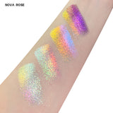 SHEEN EFFECT Multi-Chrome Chameleon Shift Eyeshadow Palette Duochrome Metallic Glitter Eye Makeup
