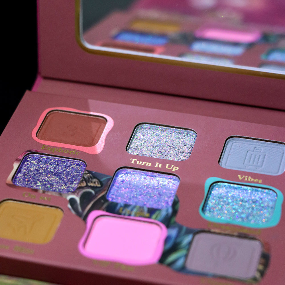 SheenEffect × Nicole Collaboration 9-Color Travel Eyeshadow Palette — Featuring Metallic Sparkle & Matte Finishes for Multi-Purpose Use (Eye Shadow, Contour & Base)