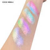 SHEEN EFFECT Multi-Chrome Chameleon Shift Eyeshadow Palette Duochrome Metallic Glitter Eye Makeup