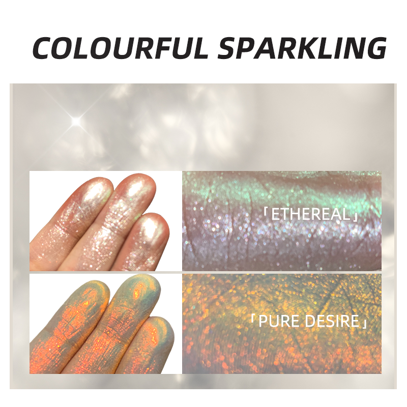 DANAZANA Collaboration × SheenEffect Optical Chameleon Monochrome Eyeshadow - Lustrous Sparkling Crystal-Transparent Makeup
