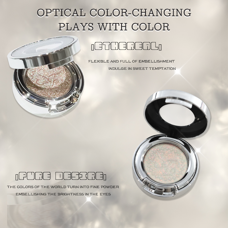 DANAZANA Collaboration × SheenEffect Optical Chameleon Monochrome Eyeshadow - Lustrous Sparkling Crystal-Transparent Makeup