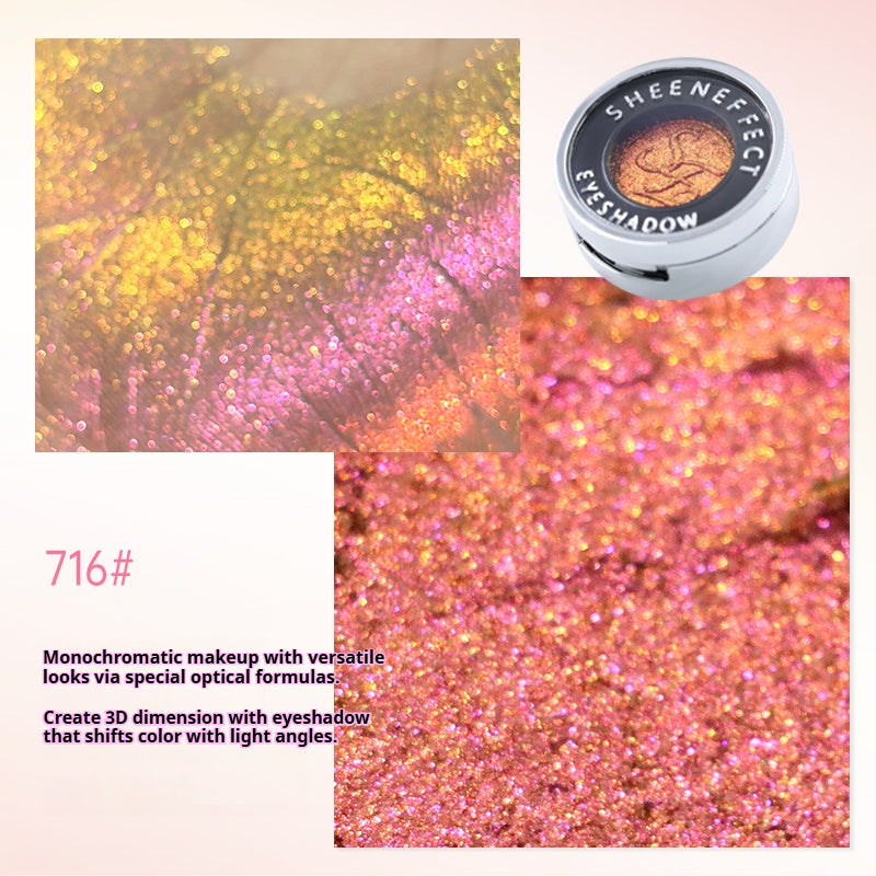 SheenEffect Optical Chameleon Monochrome eye shadow Color Japanese Laser Pearl Super Shine Fine Daily Light Makeup 716