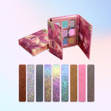 SheenEffect × Nicole Collaboration 9-Color Travel Eyeshadow Palette — Featuring Metallic Sparkle & Matte Finishes for Multi-Purpose Use (Eye Shadow, Contour & Base)