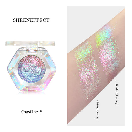 [Heavyweight New Product] Sheen Effect Chameleon Eyeshadow Palette, Single-Color Eyeshadow, 2-in-1 Blush & Highlighter