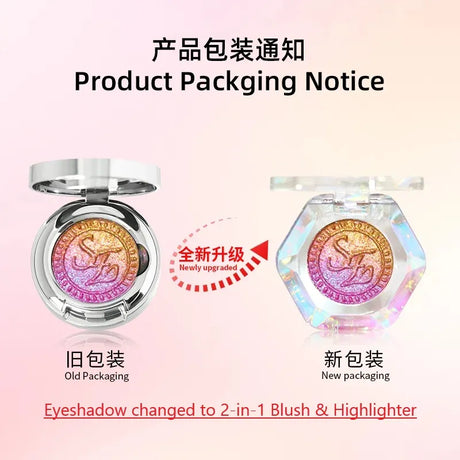 SheenEffect Chameleon Gradient Eyeshadow - Gradient Color, Blush & Highlighter 2-in-1