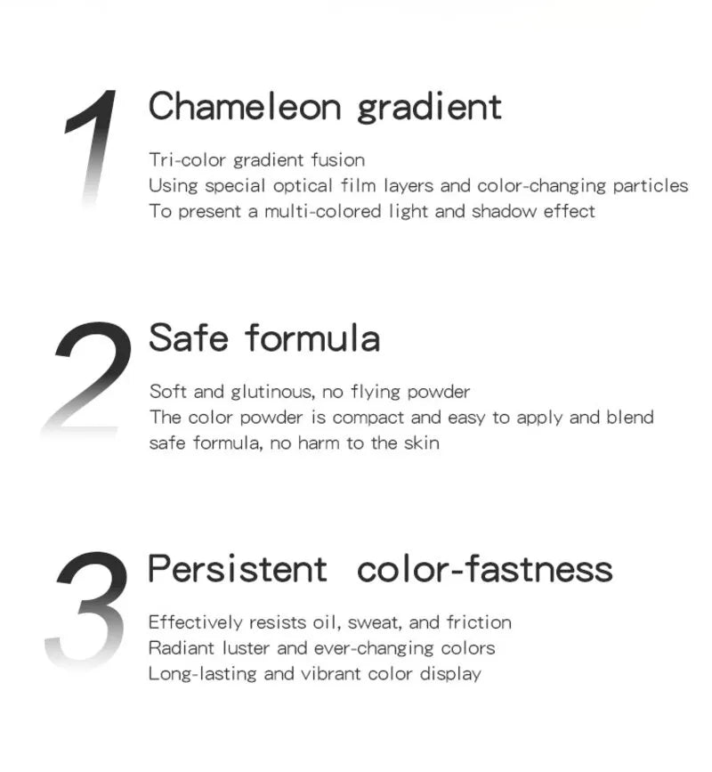 SheenEffect Chameleon Gradient Eyeshadow - Gradient Color, Blush & Highlighter 2-in-1
