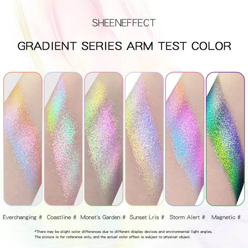 SheenEffect Chameleon Gradient Eyeshadow - Gradient Color, Blush & Highlighter 2-in-1