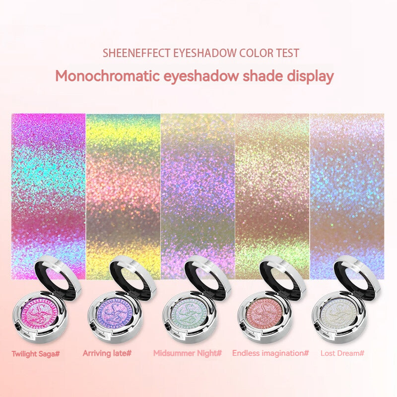 New Color SheenEffect Chasing Light Series Chameleon Eyeshadow Explosive Glitter Pearlescent Highlighter for Beginners Daily Light Makeup