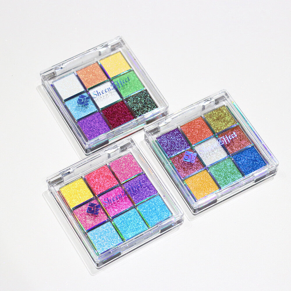SheenEffect Most Popular Chameleon Eye Shadow Palette Flash Color Sequins Daily Makeup Fine Super Flash Color Makeup Eyeshadow Palette