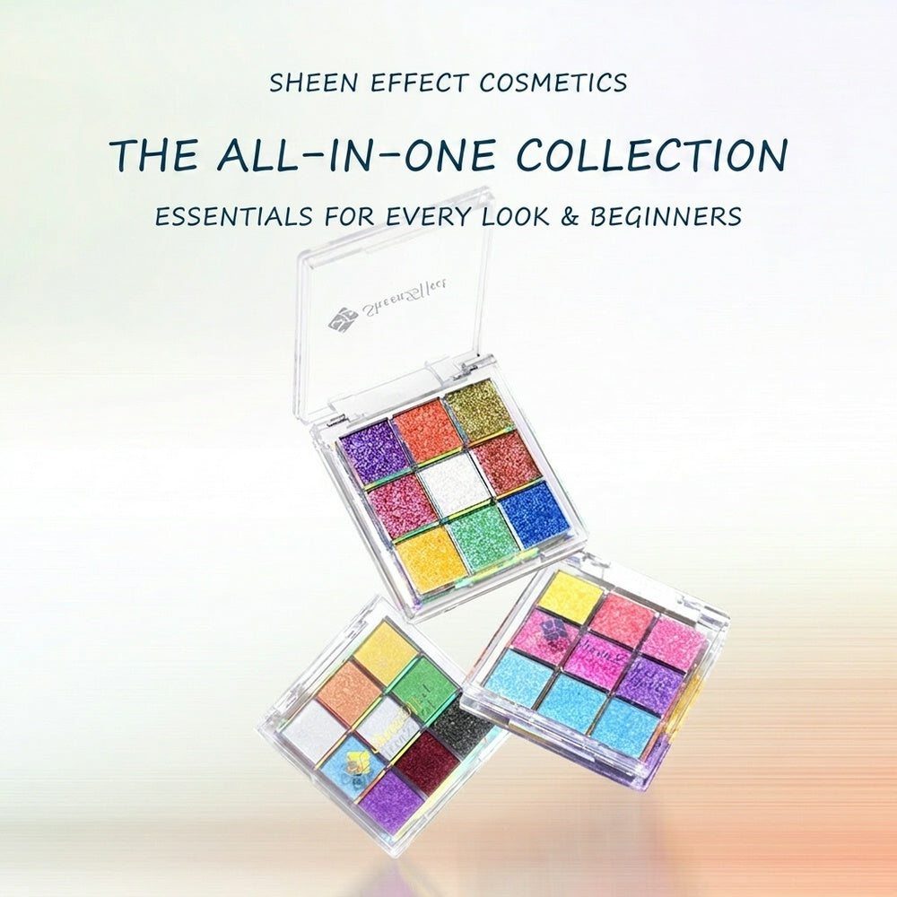 SheenEffect Most Popular Chameleon Eye Shadow Palette Flash Color Sequins Daily Makeup Fine Super Flash Color Makeup Eyeshadow Palette