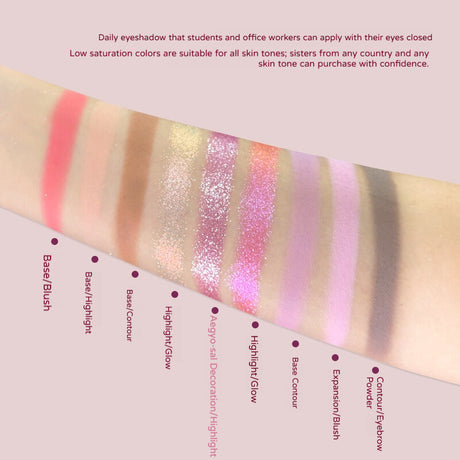 SheenEffect  SheenEffect Nine-Color Travel Palette(Eye Shadow, Contour & Base)