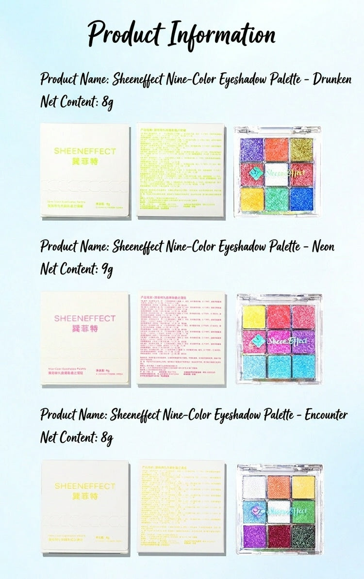 SheenEffect Most Popular Chameleon Eye Shadow Palette Flash Color Sequins Daily Makeup Fine Super Flash Color Makeup Eyeshadow Palette