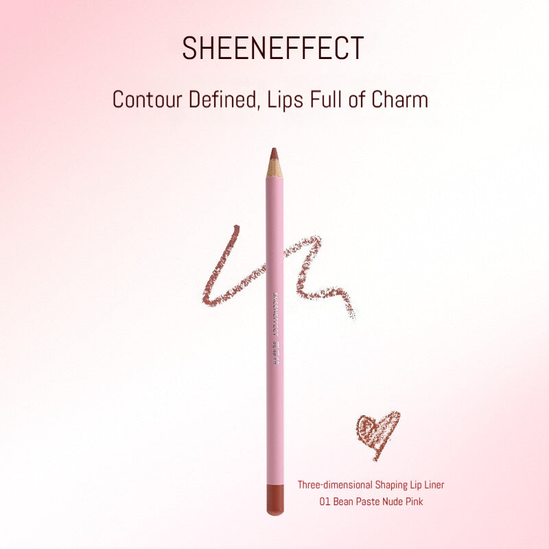 SheenEffect 3D Lip Sculpting Liner, defines lip shape, in a matte nude rose-pink shade