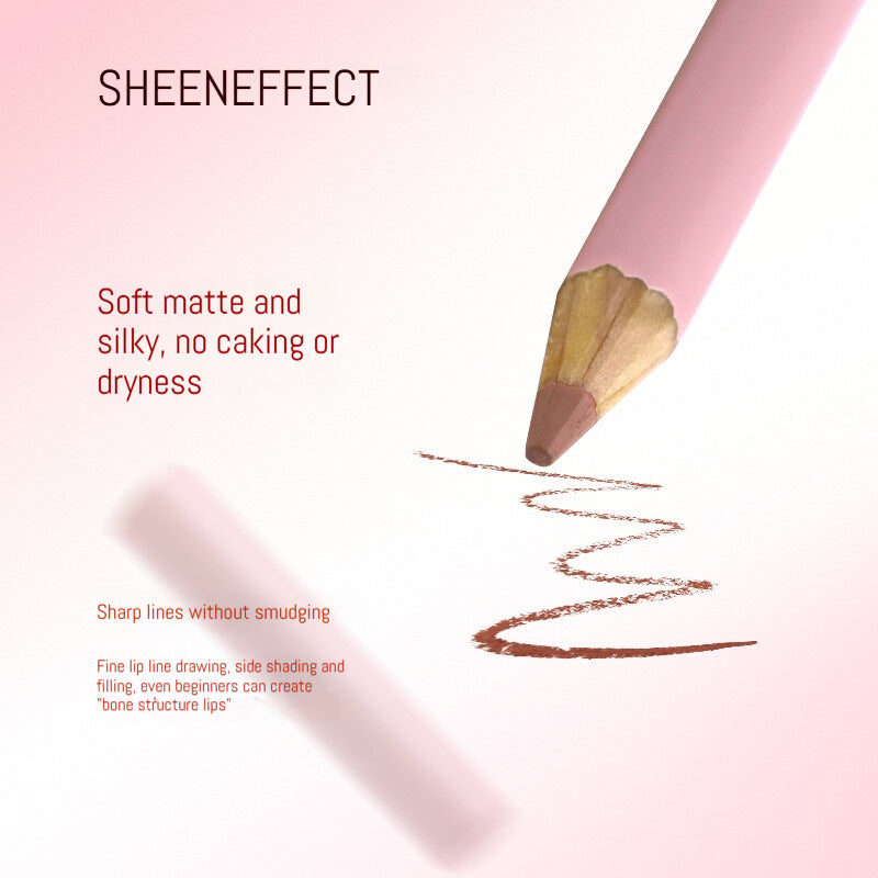 SheenEffect 3D Lip Sculpting Liner, defines lip shape, in a matte nude rose-pink shade