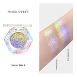 [Heavyweight New Product] Sheen Effect Chameleon Eyeshadow Palette, Single-Color Eyeshadow, 2-in-1 Blush & Highlighter